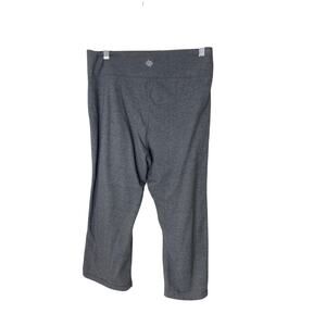 Zellos Grey Women's High Rise Cropped Wide Leg Capri Yoga Pants